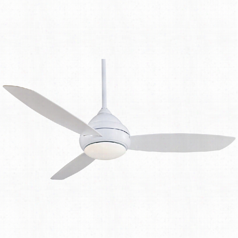 Cntemporary Minka Aire Concept I Wet Location White 58-inch Ceiling Fan