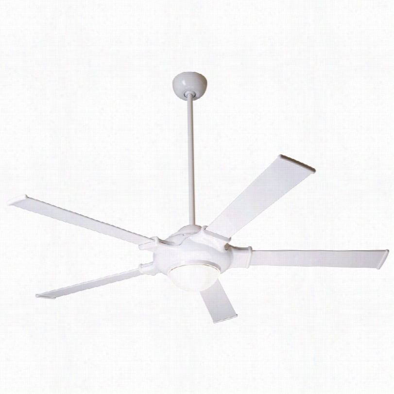 Contemporary M0dern Fan Ufo Ceiling Fan With Light Kit - 52"" Gloss White