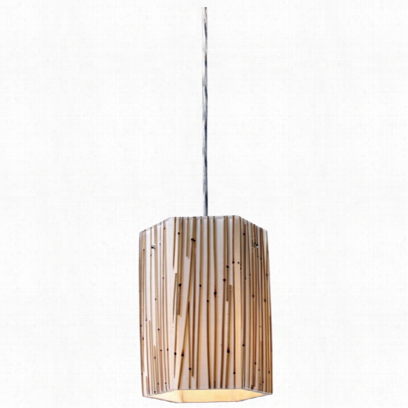 Contemporary Modern Organics Bamboo 6-inh-wmini Pendant Light
