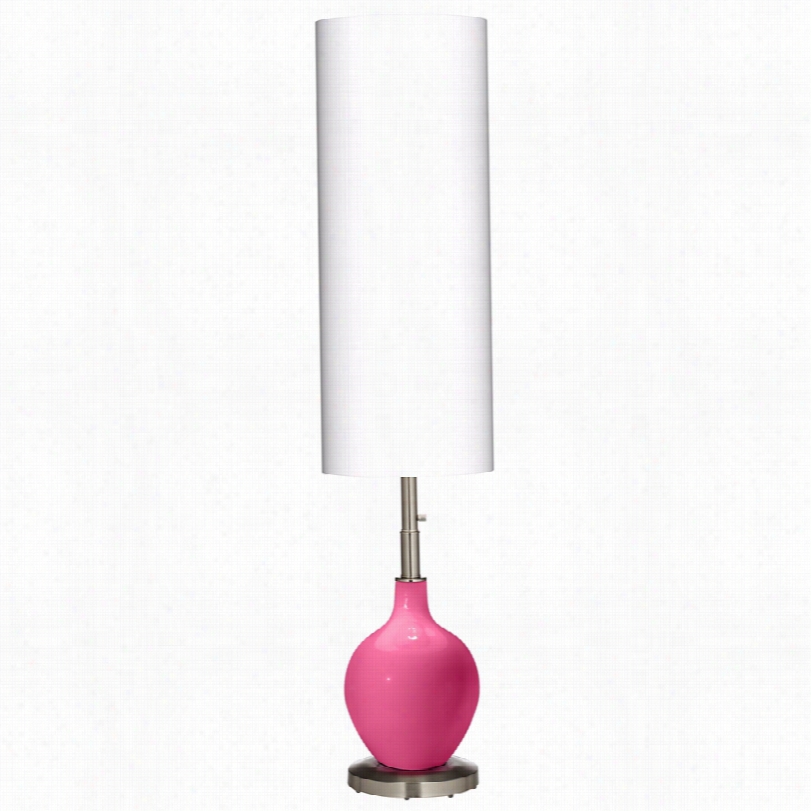 Contemporary Ovo Morern Blossom Pink Glass 60-inch-h Floor Lamp