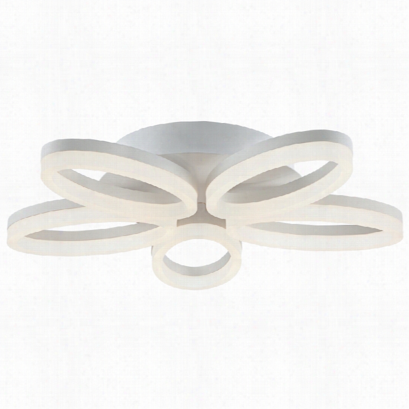 Contempora Ry Possini Euro White Bloom Modern Led Ceiling Light