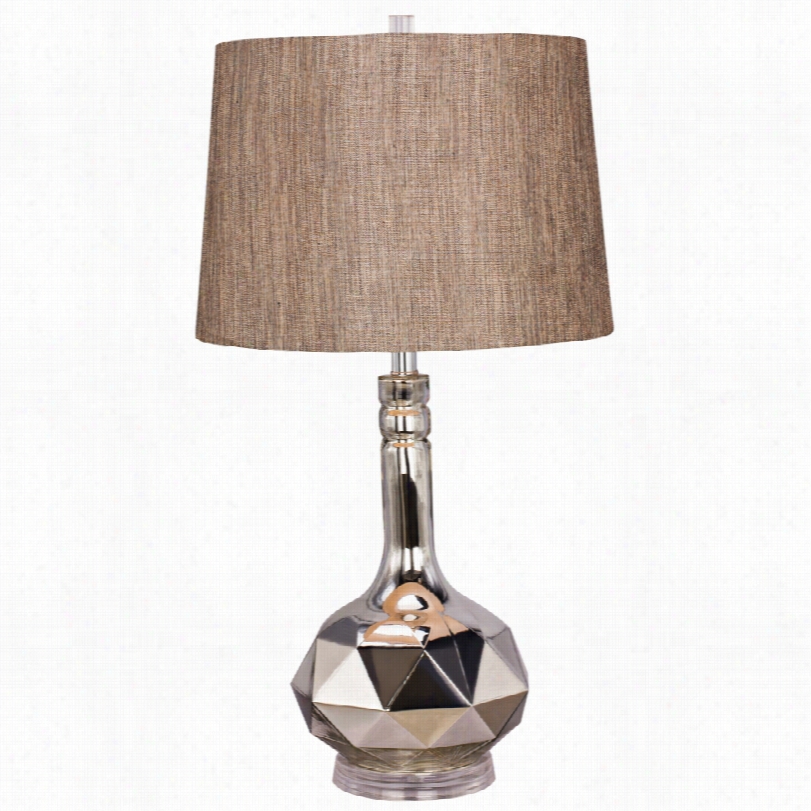 Ckntemporary Prien Mercury Glass Silver 29 1/2-inch-h Table Lamp