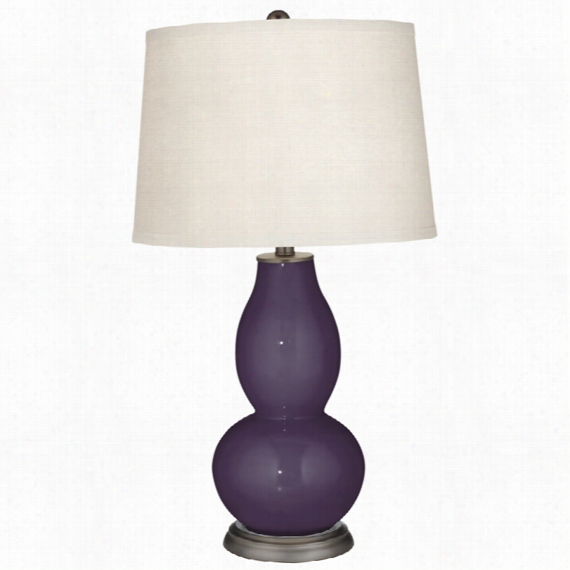 Contemporary Quixotic Plum Double Gourd 29 1/2-inch-h  Table Lamp