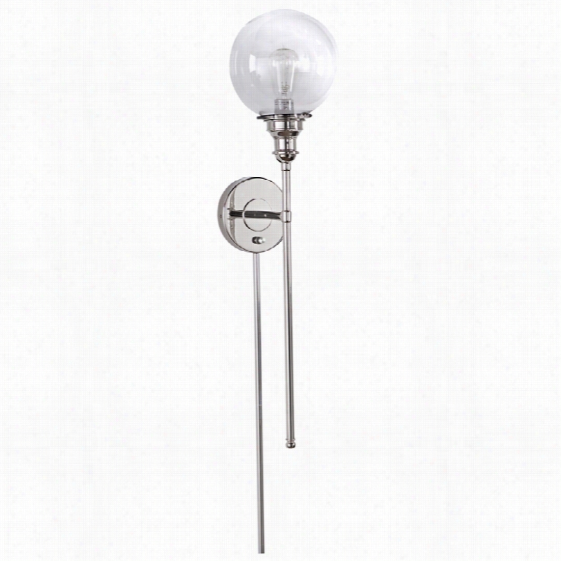 Contemporary Regina-andrew  Polished Nickel Globe 32-inch-h Sconce