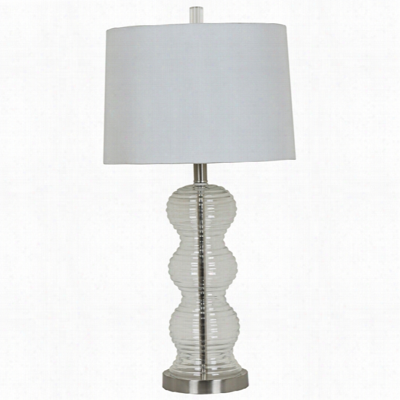 Confemporary Serenity Clear Glass Crestview Collection Table Lamp