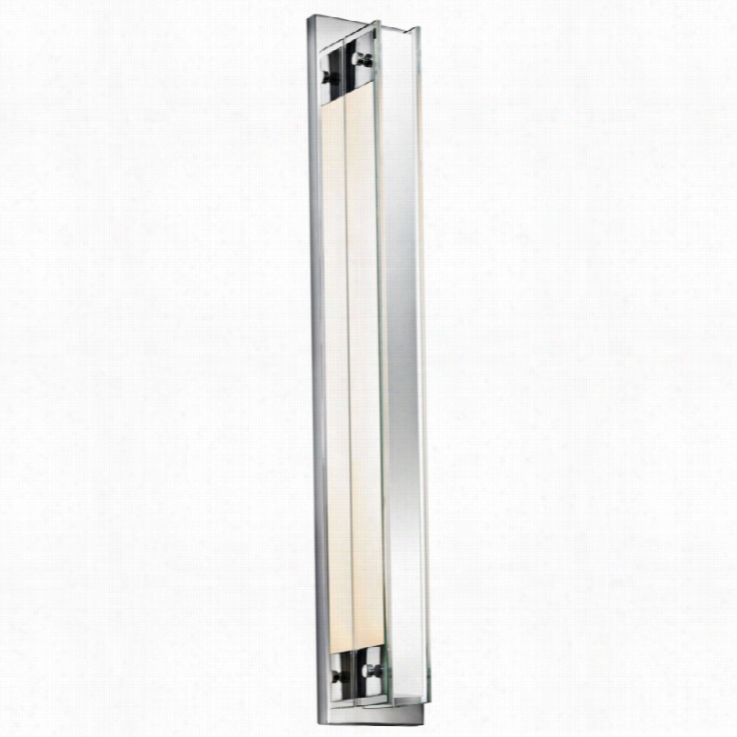Contemporary Sonneman Accanto 28 1/2"" High Refined Chrome Wall Sconce
