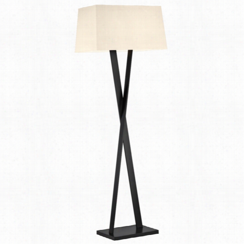 Contemporary Sonneman X Satin Black Modern 62-inch-h Floor Lamp