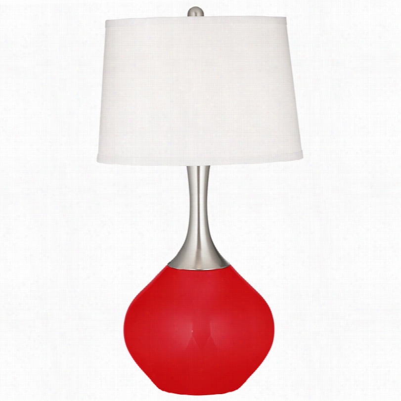 Contemporary Spencer Bright  Red 31-inch-h Table Lamp
