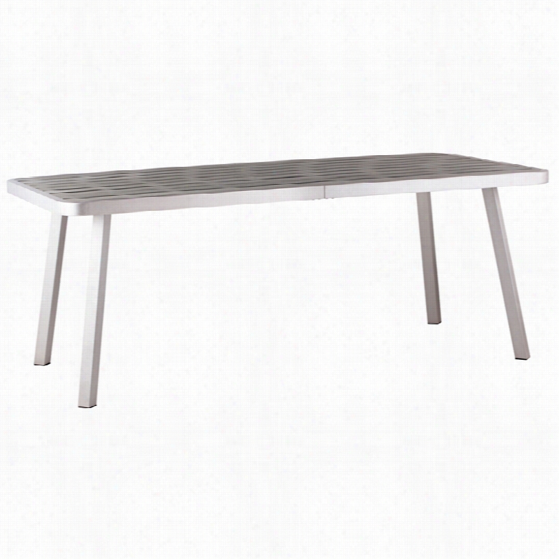 Contemporary Township Outdoor Aluminum Zuodining Table -78  3/4-inches-w