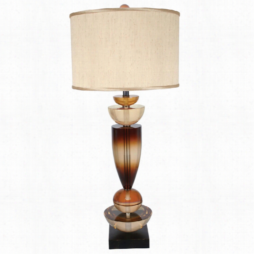 Contemporary Van Teal Walk On By Burnt Ochre 35-inch-h Table Lamp