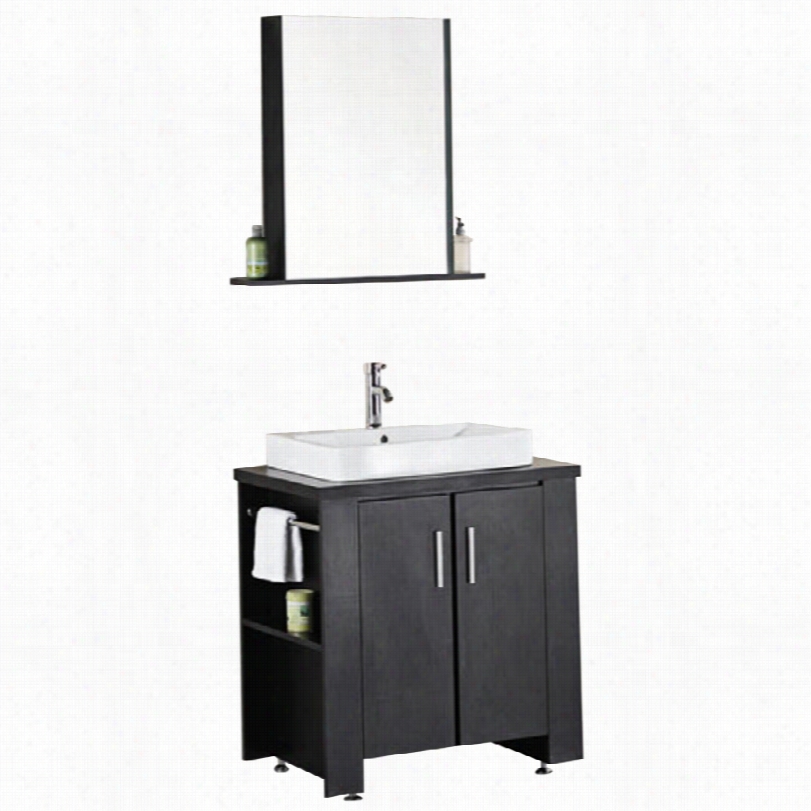 Contemporary Washington Espresso 36-inch-w Single Be Depressed Vanity Set