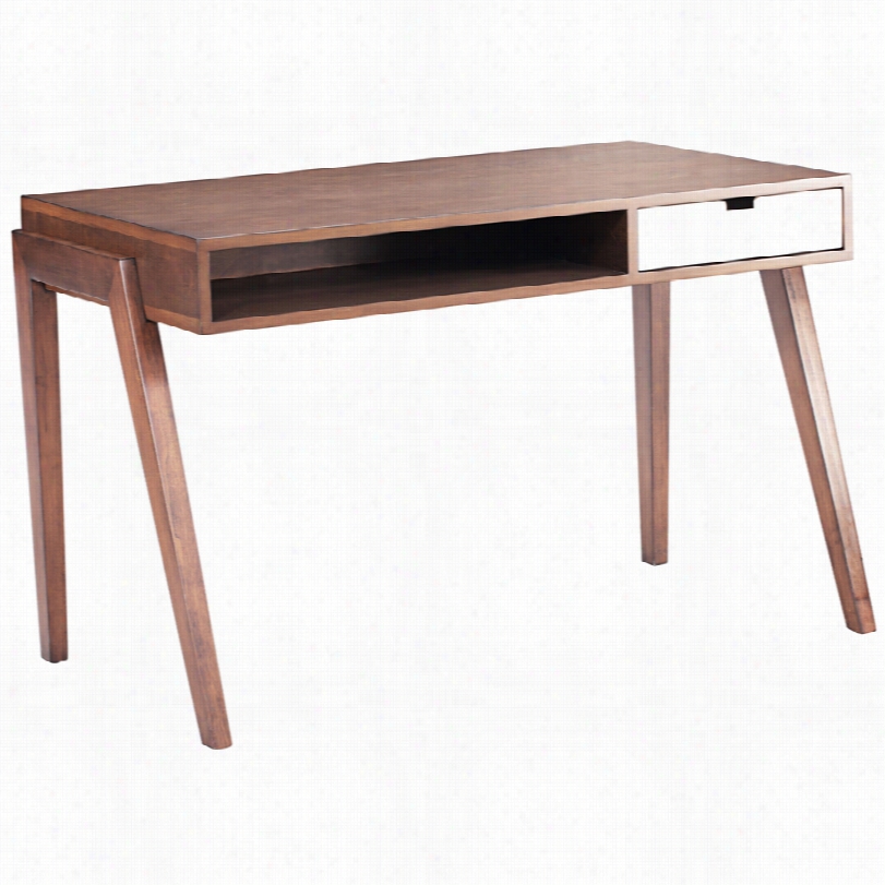 Contemporary Zuo Linea Walnut 46-inch-w Desk