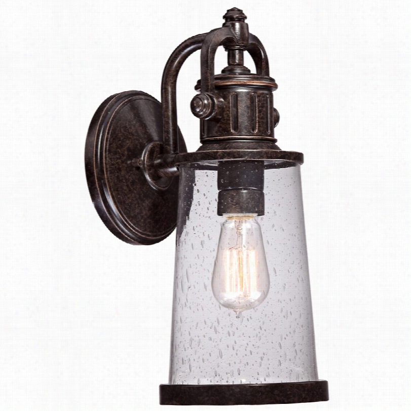 Traditional Quoiael Steadman Bronze 7-inch-w Outdoor Walll Light