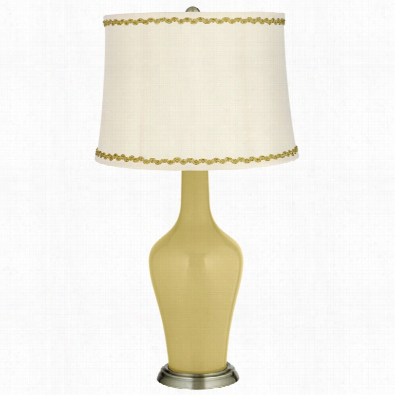 Transitional Butter Up Anya With Relaxed  Wavetrimm Table Lamp