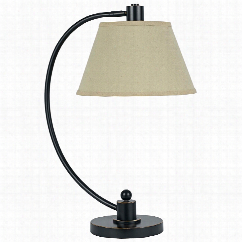 Transitional Langer Dark Bronze Metal 23-inch-h Arc Desk Lamp