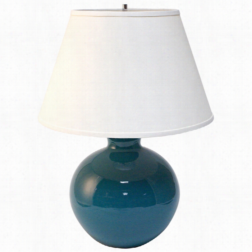 Tranitional Large Ocean Blue Bristol Eramic Haeger Potteries Table Lamp