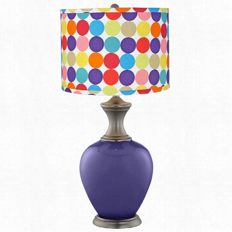 Transitionwl Multi-color Circlez Shade Valiatn Violet Alison Table Lamp