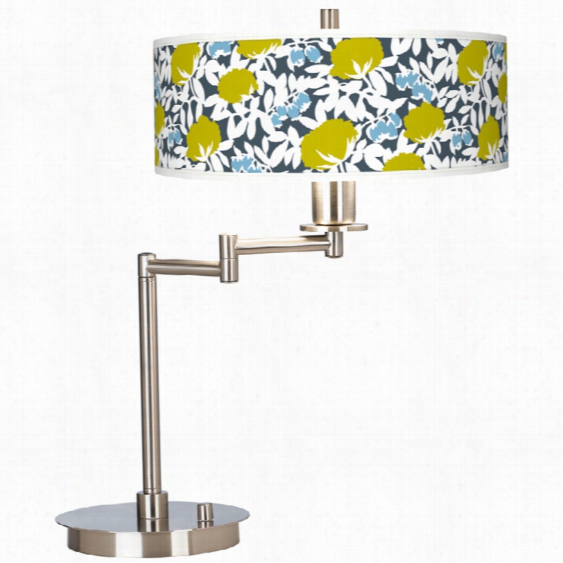 Transitional Seedling Heddge Giclee Cfl Swing Arm 20 1/2-inch-h Desk Lamp