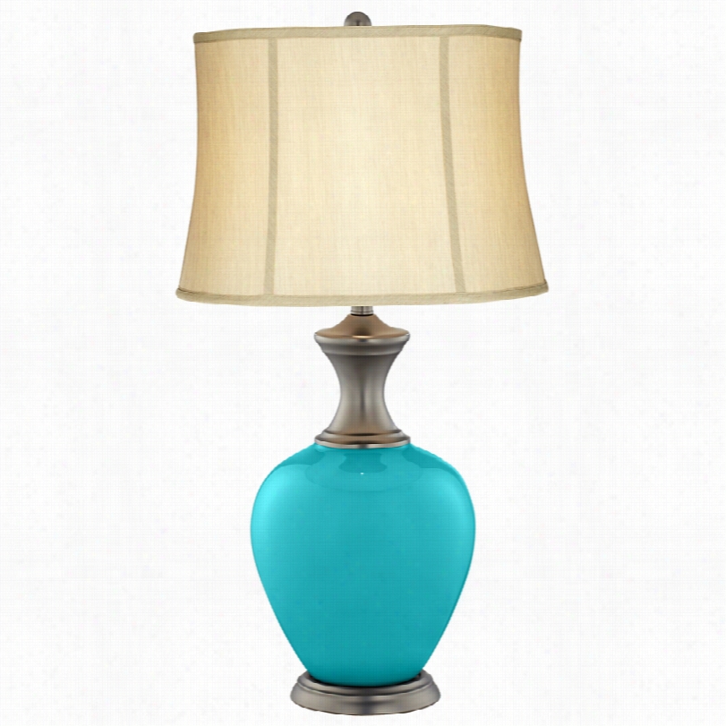 Transitional Surfer Blu Alison Glass 31 1/2-inch-h Table Lamp