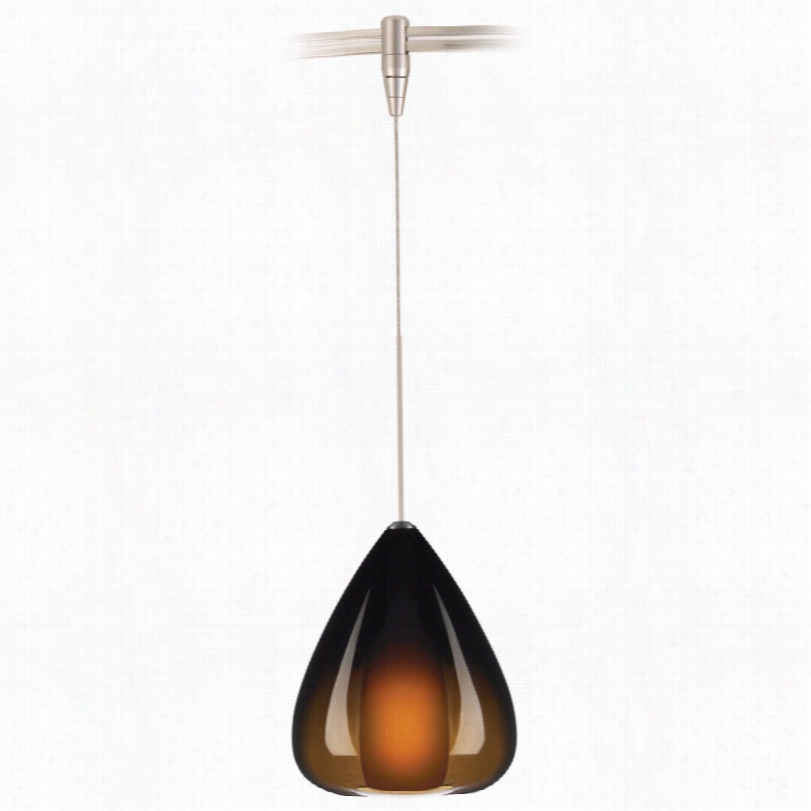 Transitional Ttech Soleil Havana Brown Glass Moderrn Monorail Mni  Pendant