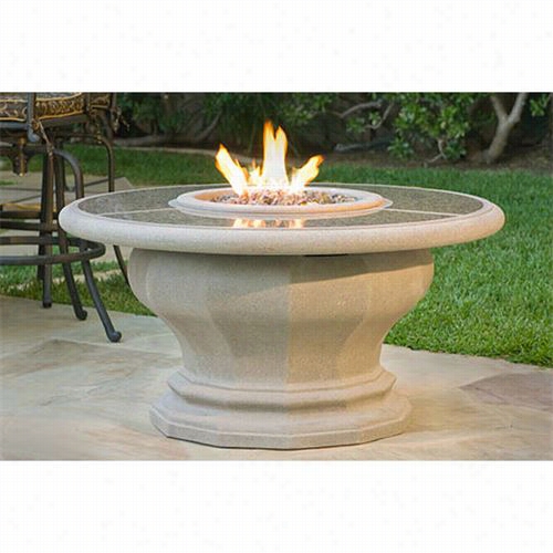 American Fye Des Igns 630 Inverted Firetable With Granite Inset And  Key Valve