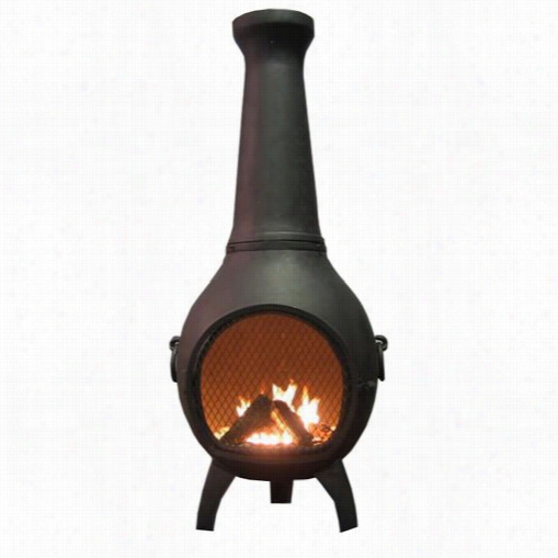 Blue Rooster Ch027gkch Prairie C Ast Aluminum Gas Chiminea In Charcoal Black