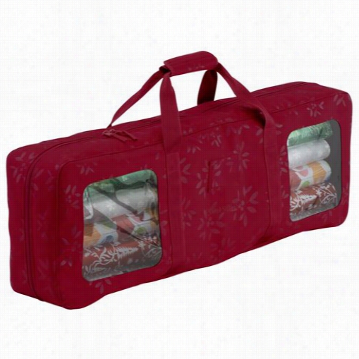 Class Ic Accessories 57-006-014301-00 Seasons Wrapping Paper Supplies Organizer And Storage Duffel Bag In Cranberry