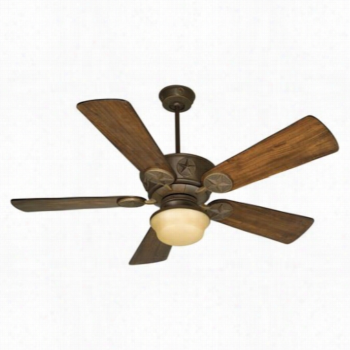 Craftmade K10510 Chaparral Ceiling Fan In Aged Bronze With 54"" Premier Ddisterssed Oak Blades And Outdoo Rbowl Kit - Blades Included