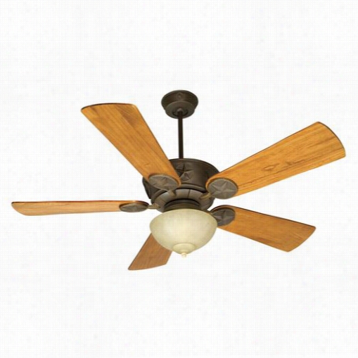 Craftmade K10511 Chaparral Ceiling Fan In Aged Brown With 54"" Premier Distressed Teak Blades And Outdoor Bowl Outfit - Blades Indluded