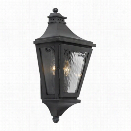 Elk Lighting 5715-c Camden 2l Ight 20"" Tall Outdoor Wall Sconce In Charcoal