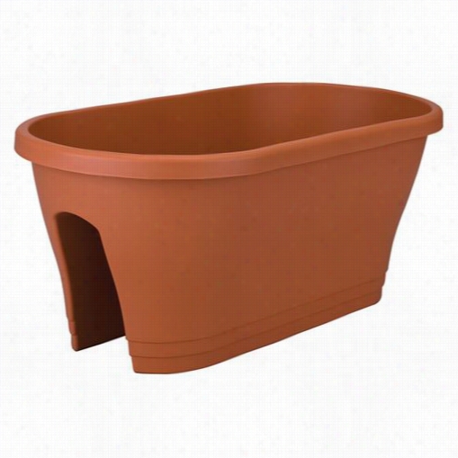 Exaco Oavl-terra Corsica Oval Flower Bridge  Planter In Terra