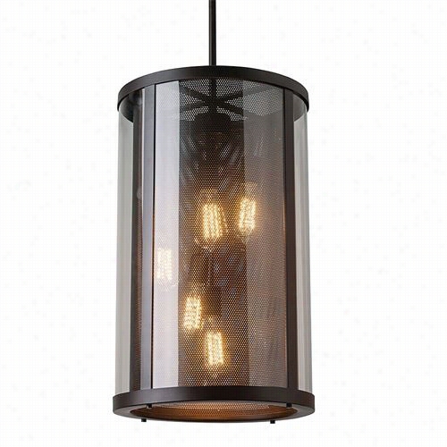 Feiss Ol12014orb Bluffton 5 Light Exterior Pendant In Oil Rubbed Brown