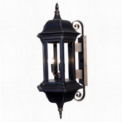 Hanover Lantern B1409 Medium Signature Manor 25w Per Socket 3 Light Outdoor Wall Light