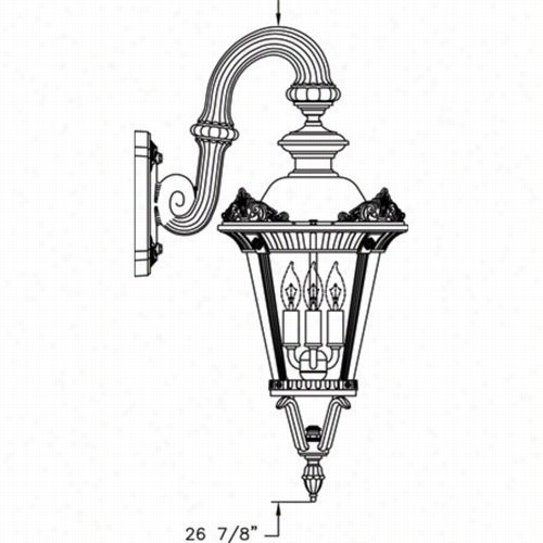 Hanover Lantern B533frm Small Stockholm 2sw Per Socket 3 Light Outdoor Wall Light