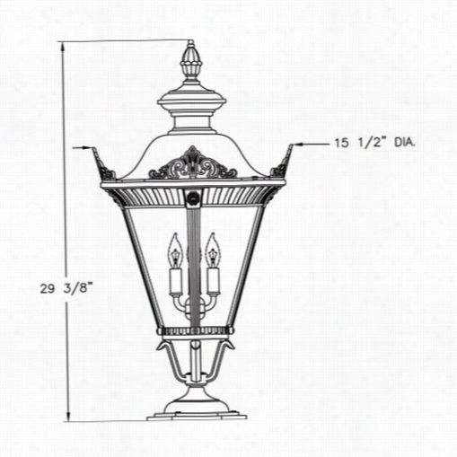 Hanover Lantern B5356 Medium Stockholm 25w Per Socket 4light Outdoor Pier Lamp