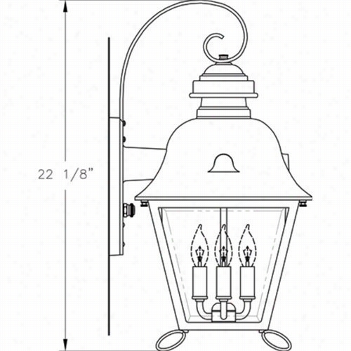 Hanover Lantern B5709 Large Signatur Jefferson 25w 4 Lightoutdoo R Walll Light