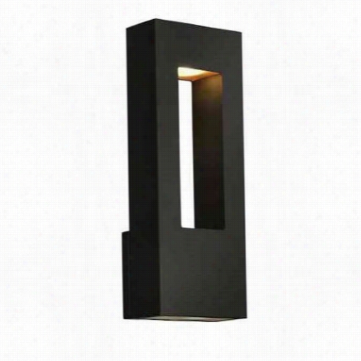 Hinkley Lihting 1648sk Atlantis 20w Medium 2 Light Outdoor Wall Sconce In Satin Black