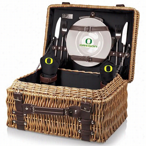 Picnic Time 208-40-179-474-0 Champion University Of Oregon Ducks Digital Print Basket In Murky