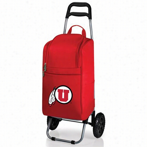 Picnic Time 5445-00-100-024-1 Univerity Of Utah Utes Digital Print Cart Ooler In Red