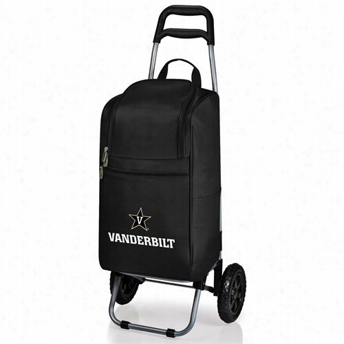 Picnic Time 545-00-175-584-0 Vanderbilt Uinversitt Commodores Digital Print Cart Cooler In Black