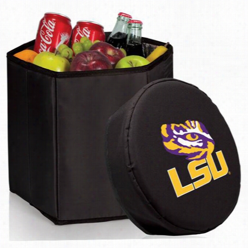 Picnic Time 596-00-179-294-0 Louisiama State University Tigers Digital Stamp Bongo Cooler And Seat In Black