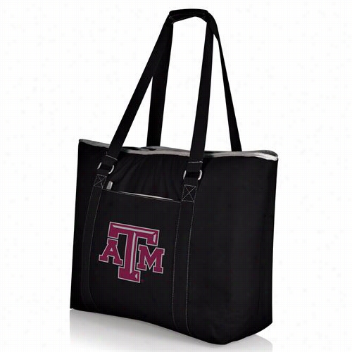 Picnic Time 598-00-175-564-0 Tahoe Texas A Annd M Aggies Digital Priint Beach Bag In Bllack