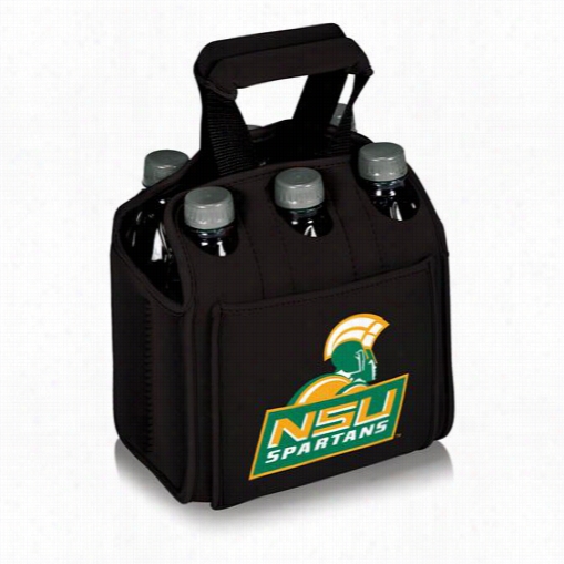 Picnic Time 608-00-179-974-0 Six Pack In Blakc With Norfolk  State University Digital Print