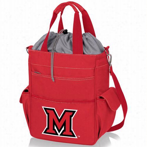 Picnic Time 614-00 Aaxtivo Miam I University (ohio) Redhakws Digktal Prntwaterproof Tote