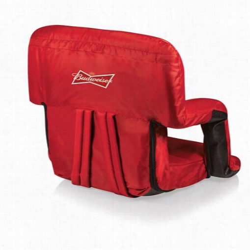 Picnic Time 618-00-100-004-6 Ventura Seat In Red With Budweiser Digital Print