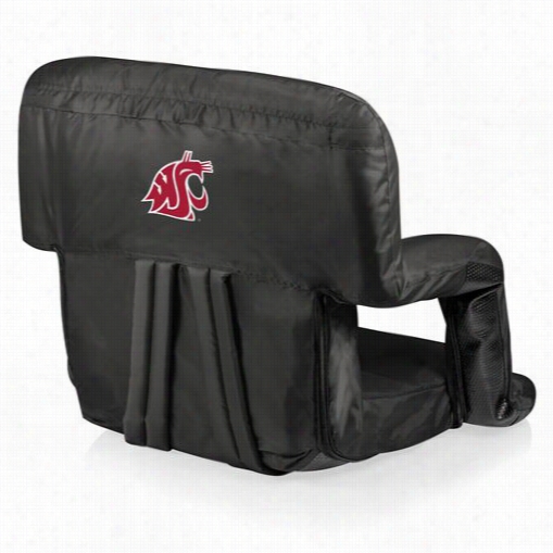 Picnic Time 618-00-179-634-0 Ventura Washington State Cougars Digital Print Seat In Black