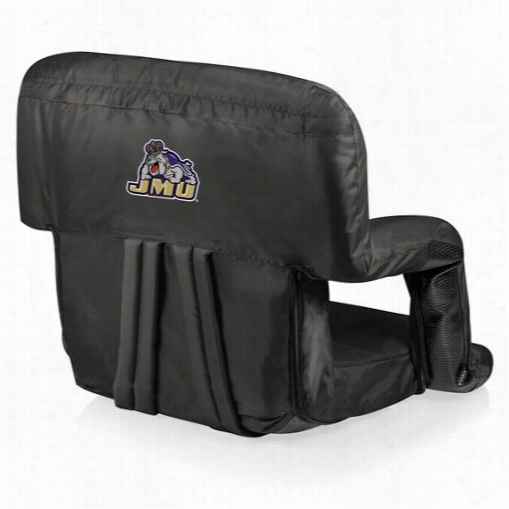 Picnic Time 618-00-179-814-0 Ventura James Madison U Dukes Digital Print Seat In Black