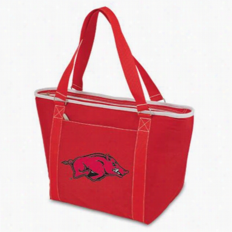 Picnic Time 619 -00-100-034-0 Topangau  Of Arkansas Rwzobracks Digital Print Beachbag In Red