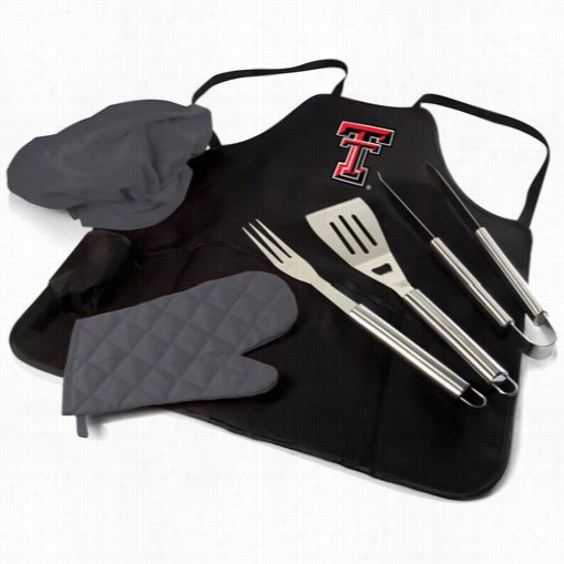 Picnic Time 635-88-179-574-0 Texas Tech Red Raiders Digitalprint Bbq Apron Tote Pro In Wicked