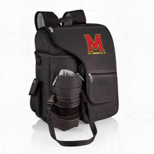 Picnic Time 641-00-175-314-0 Turismo University Of Maryland Terrapins Digital Prin Backpack In Black